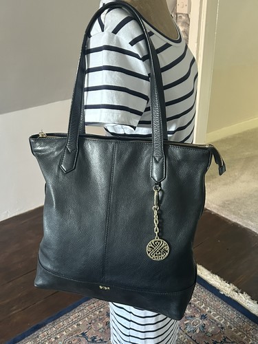 Biba black leather tote bag - biba,