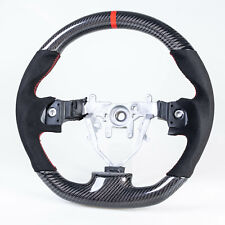 Flat Bottom Carbon Suede Red Steering Wheel For Subaru Impreza WRX / STI 08-14
