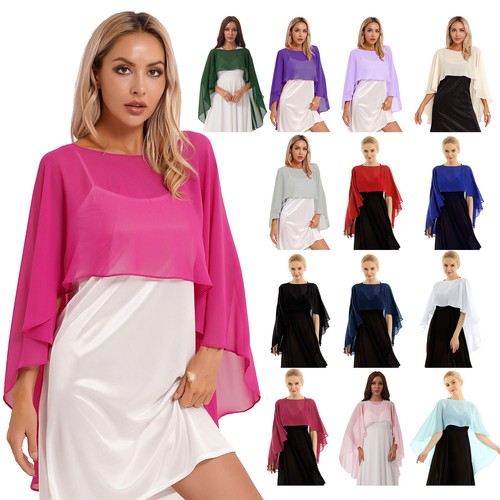 Women chiffon shawl cape - chiffon,