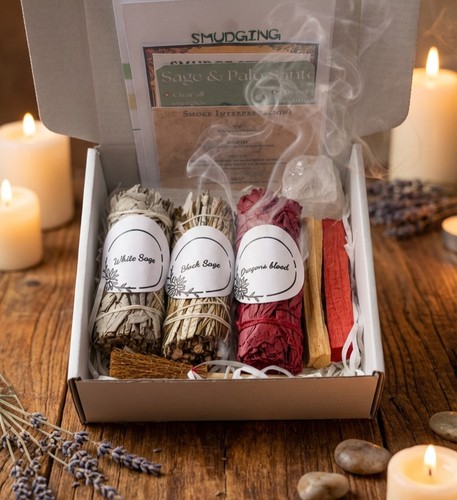 Smudging bundle kit includes - smudging,