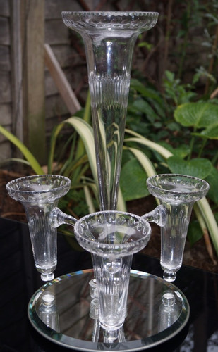 Vintage clear glass - vintage, epergne