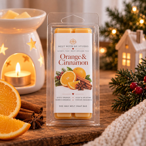 Orange cinnamon wax melts - orange,