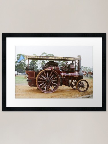 Steam traction engine framed - traction,