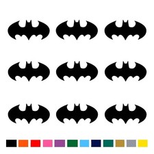 9 x BATMAN LOGO WINE GLASS/JAR