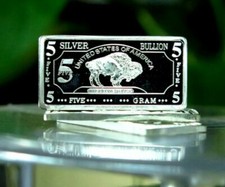 5 Gram Pure Fine Silver Bar