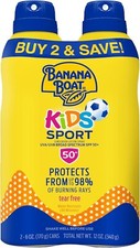 Banana Boat Kids SPF 50+ Sunscreen Spray – 2 Pack (2 x 170g) | Water-Resistant