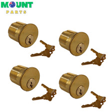 Mortise Lock Keyed Alike SC1 Cylinders Adams Rite Type 32mm For Door Brass 4X
