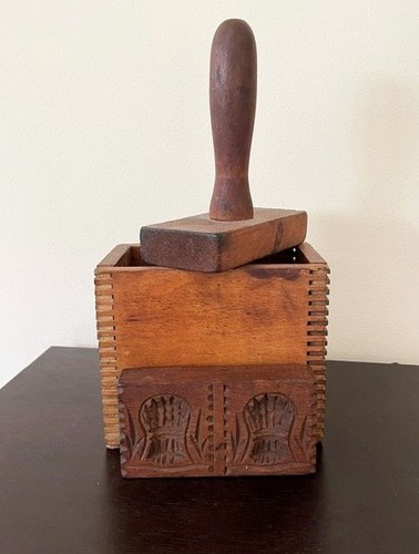 Antique wooden butter - antique, mold