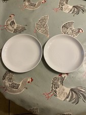 Churchill Jamie Oliver White On White Tea Plates X2.Brand New.