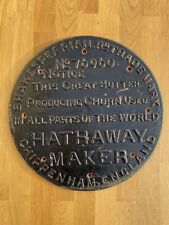Butter Churn Sign Plaque Hathaway Maker Shakespearian Chippenham Wiltshire Iron