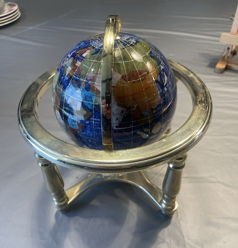 World globe brass effect - world,