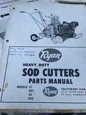 Ryan Heavy Duty Sod Cutter V1-dv1-v2-dv2 Parts Service Manual 1970’s
