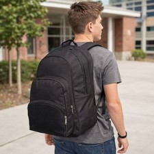 Mens Large Black Backpack &