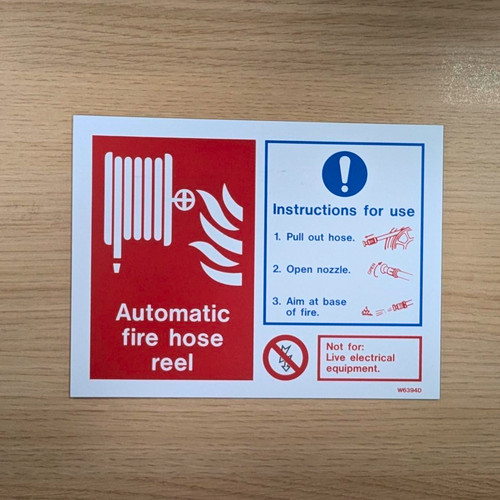 Automatic fire hose reel sign - automatic,