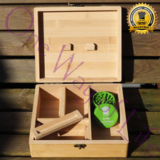 Headchef - Smoker's Rolling Station Organiser Box - LARGE Deluxe, Wood, Bamboo