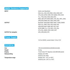 7in Marine GPS Plotter Clear Display IP66 Boat Navigation Tracker ABS