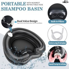 Portable Inflatable Hair Washing Basin Station Shampoo Bowl Tray Salon Sink