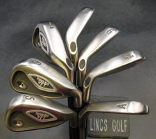 Set of 7 x Callaway Hawkeye VFT Irons 5-PW+GW Stiff Graphite Shafts Mixed Grips