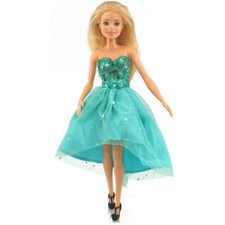 Blue Sequin Fashion Doll Dress