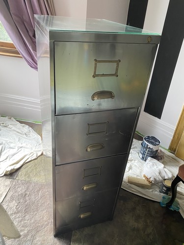 Vintage stripped metal filing - stripped,