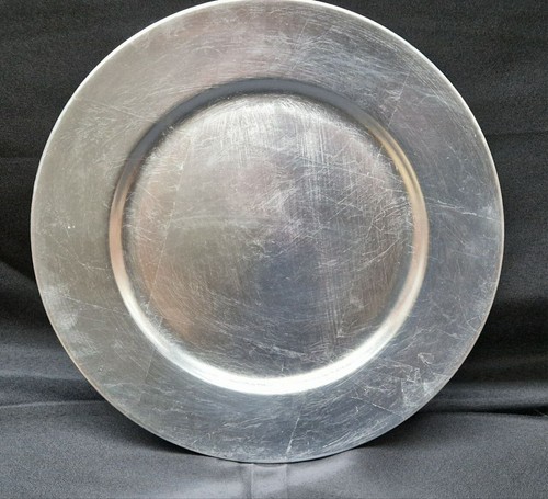 Gloss silver foil charger - 12,