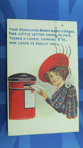 Vintage comic postcard 1917 - comic,