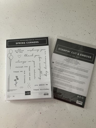 Stampin spring corners - spring,