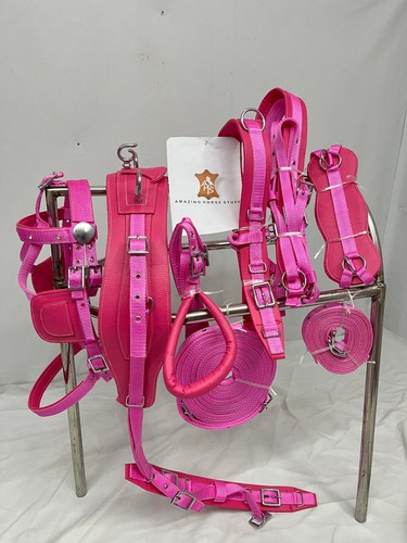 Pink nylon horse driving - pink,