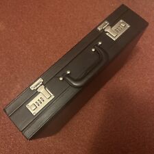 Professional Men’s Executive Leather Black Briefcase With Locks see photos