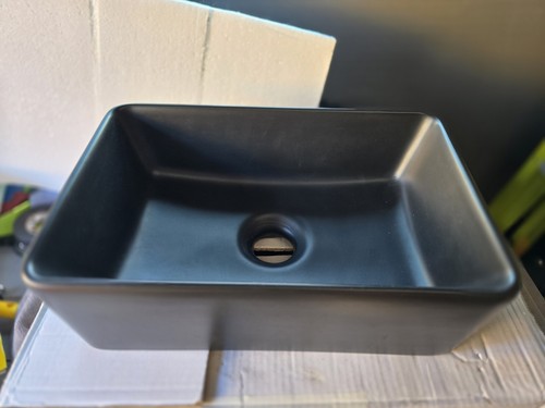 Black matt basin - black, sink