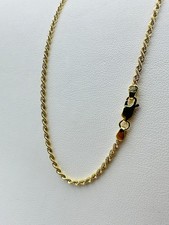 9ct Yellow Gold Twisted Rope Chain Necklace 18 Inch 2.4mm Width