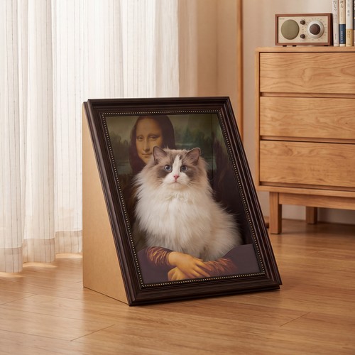 Monalisa hidden cat scratcher - monalisa,