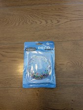 1 x clear 24-Inch SPOTTY MULTI-COLOURED Qualatex Deco Bubble Balloon. NEW