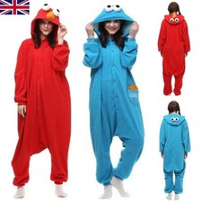 Adult sesame street cookie monster blue&red Elmo costume pajamas Onesie10 outfit