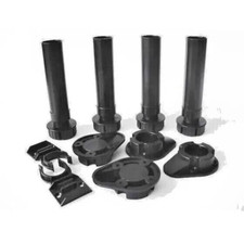 X8 KITCHEN CABINET LEGS PLINTH FEET 150MM BLACK CARCASE, KITCHEN UNIT LEGS