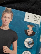 Crivit Sports Top. Back Detail. Size L. 16/18. Black. BNWT