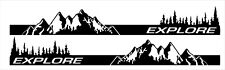 1.7m Mountain Explore Side Stickers pair car graphics decal stripes van camper