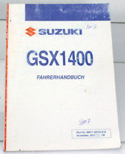 Suzuki GSX 1400 GSX1400 Owners Manual Drivers Manual K6