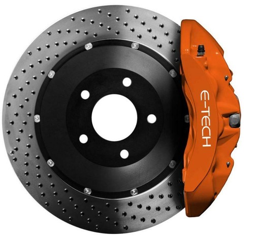 Orange brake caliper - (et),