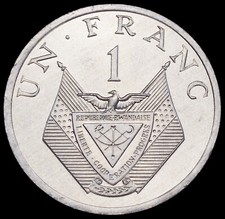 Rwanda 1 Franc 1985