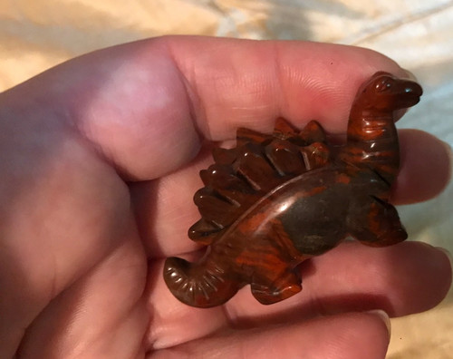 Dinosaur gemstone carving