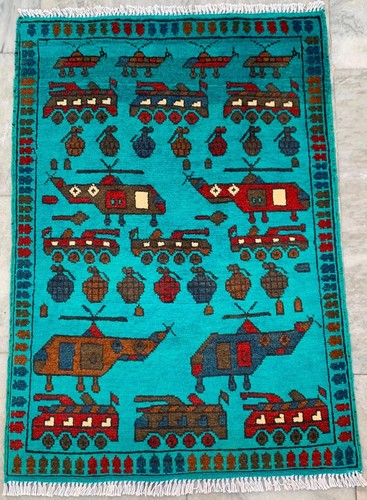 3x2 afghan war rug - ft,