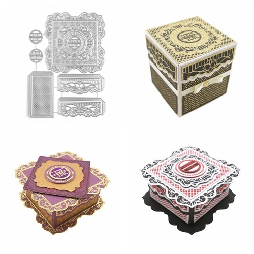Lace frame gift box metal - lace,
