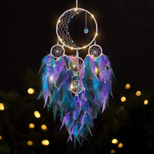 LED Moon Dream Catcher Feather