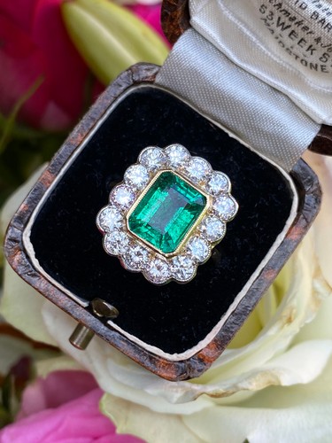 Victorian style emerald and - emerald,