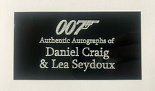 Daniel Craig + Lea Seydoux - Engraved Plaque for Signed James Bond Memorabilia