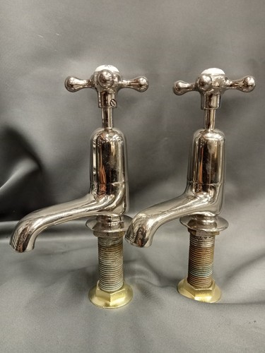 Nickel bathroom basin - bathroom, taps