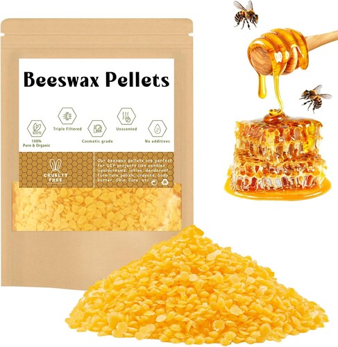 Beeswax pellets 200g - beeswax, yellow