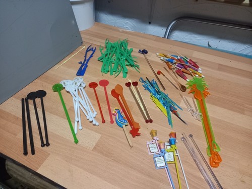 Vintage retro cocktail sticks - cocktail,