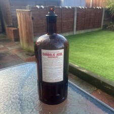 HUGE 80 OUNCE EDWARDIAN CHEMIST POISON BOTTLE VARIANT WITH ORIGINAL LABEL DUBLIN